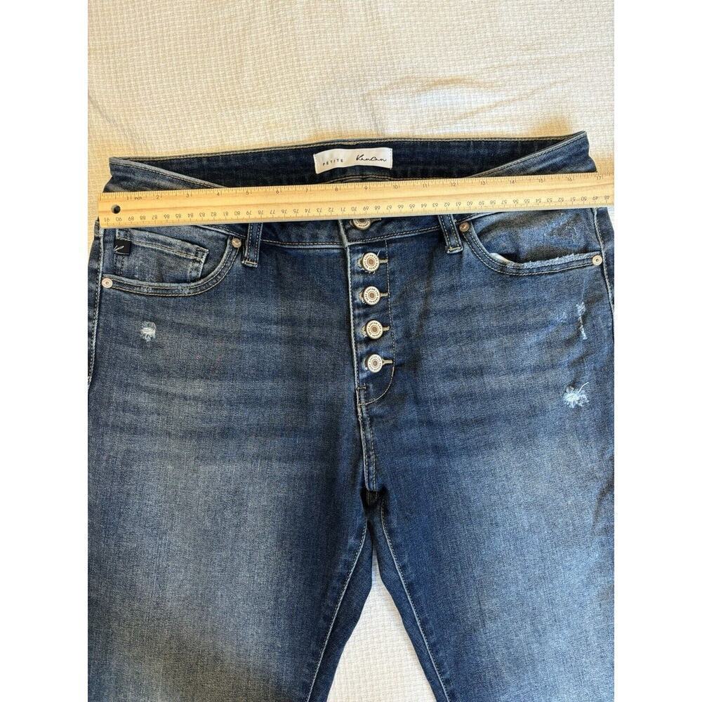 Kancan Jeans 31 Dark Wash Baylor Mid rise Flare Western Cowgirl Preppy - Picture 10 of 14